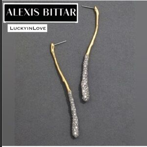 ALEXIS BITTAR • Solanales Gold Silver Linear Drop Earrings